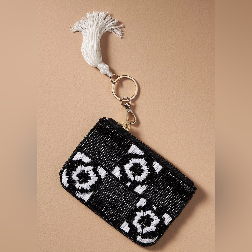 Floral Check Coin Purse